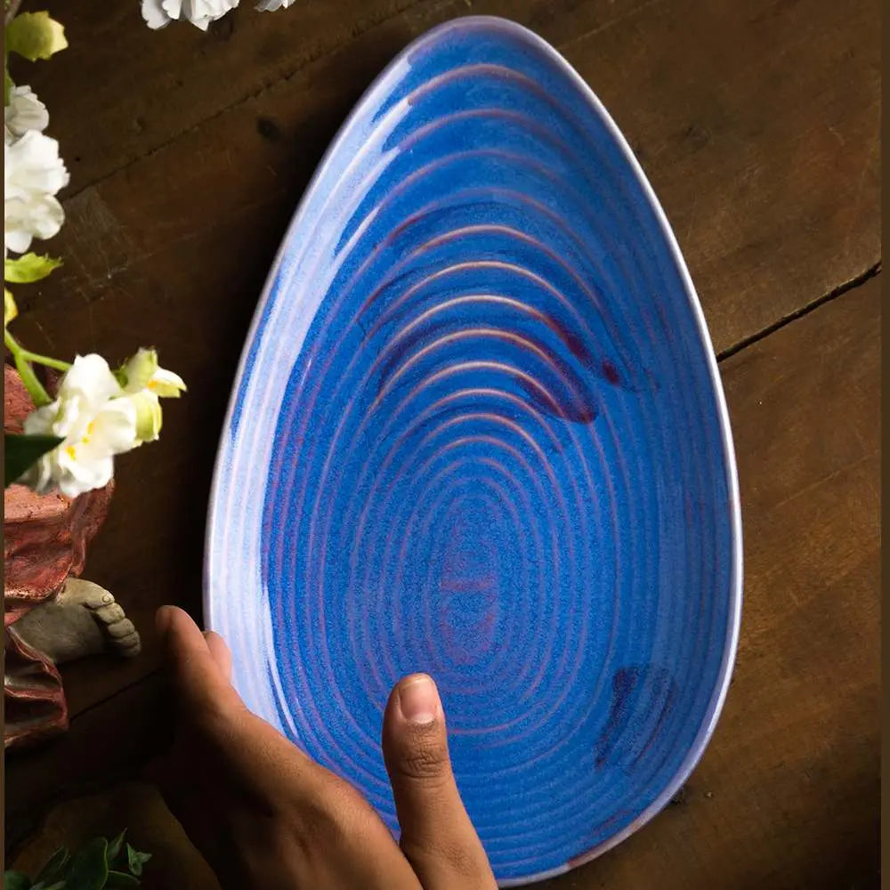 Ceramic oval platter sale