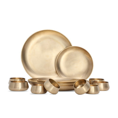 Kansa Premium Brassware Dinner Set of 16pcs