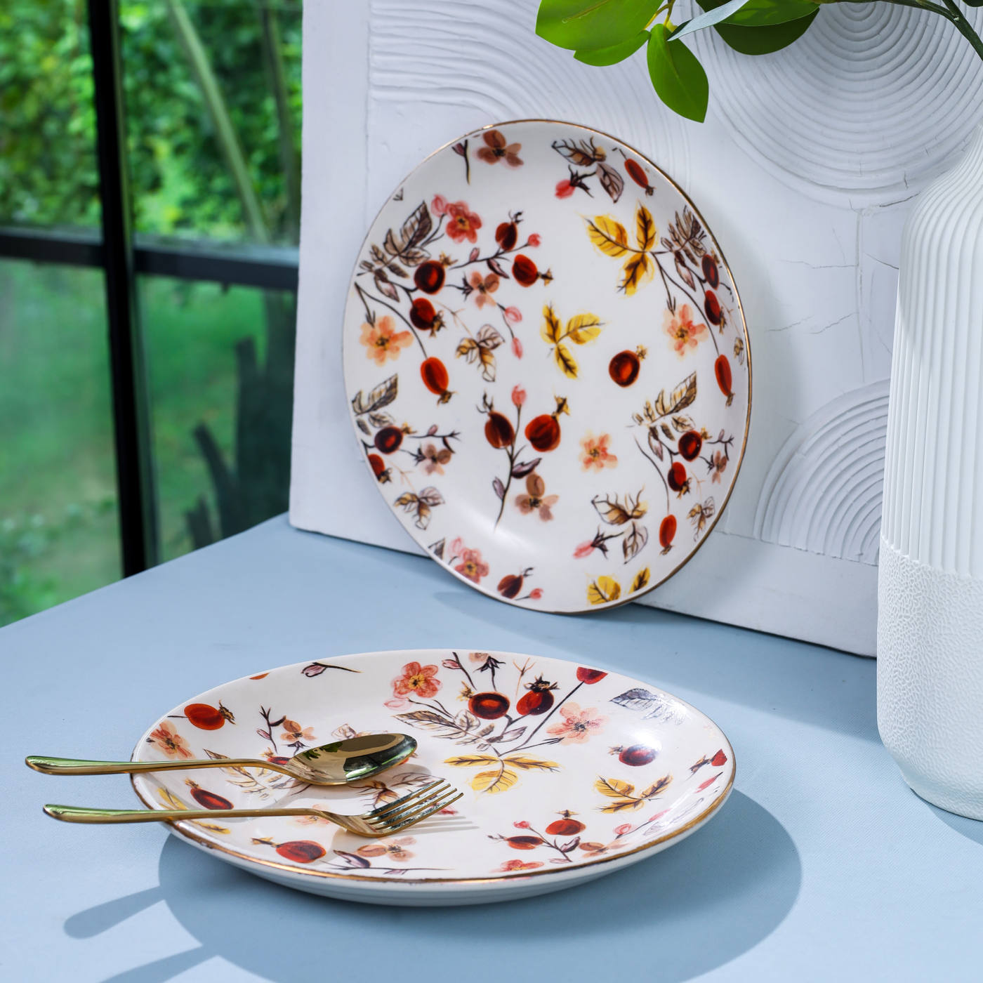 Anaara Floral Printed Dinner Plates