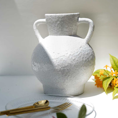 Amalfiee Premium White Ceramic Vase Amalfiee Ceramics