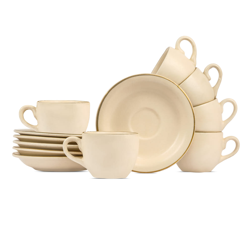 Zunair 24K Gold Ceramic Tea Set of 15 pcs
