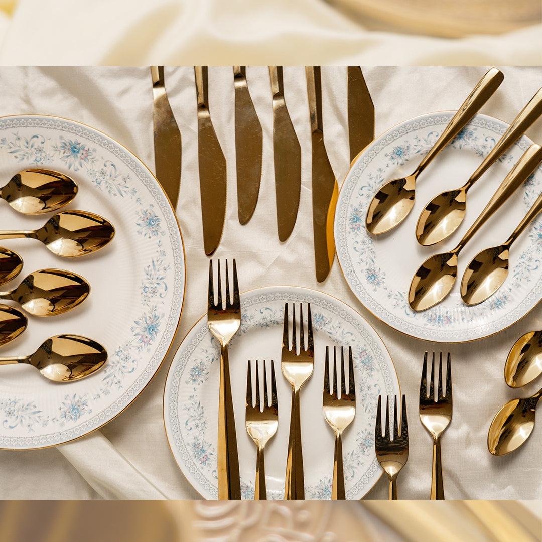 Hemang Gold Cutlery Set