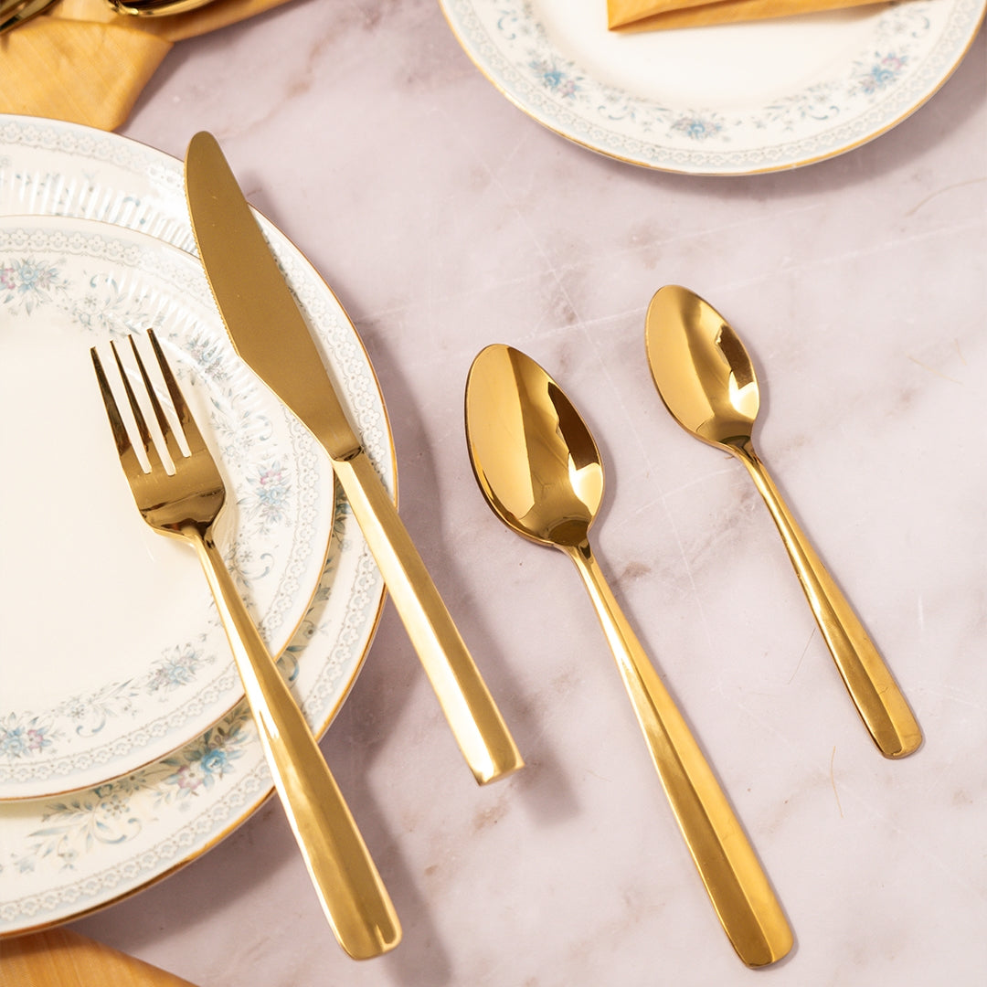 Hemang Gold Cutlery Set