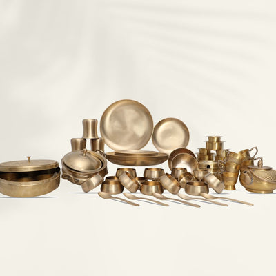 Kansa Premium Bronze Royal Dinner Set of 71pcs