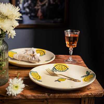 Zesty Lime Printed Dinner Plates