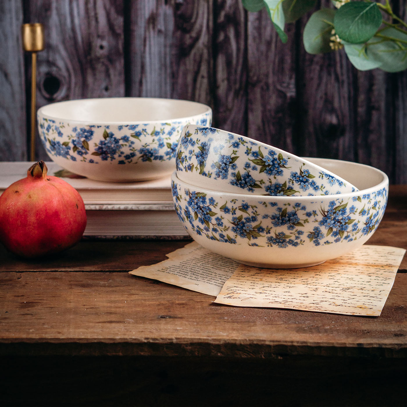 Neelambar Floral Ceramic Big Serving Bowl