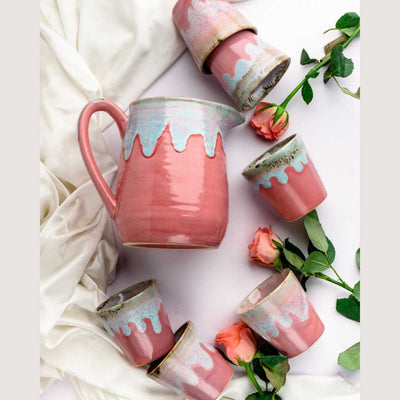 Rouge Ceramic Drinking Glass Set of 4 Amalfiee Ceramics
