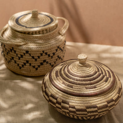 Bunaee Handcrafted Sabai Grass Multipurpose Basket Large Set of 3