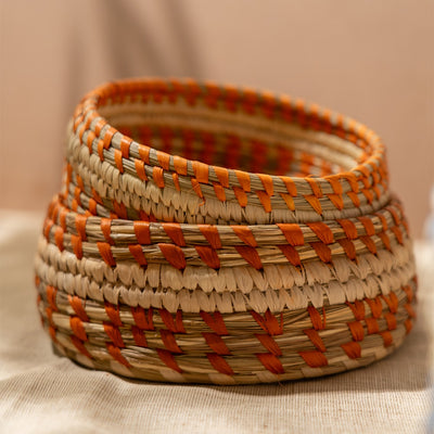 Bunaee Sabai Beige brown hadcrafted Sabai basket