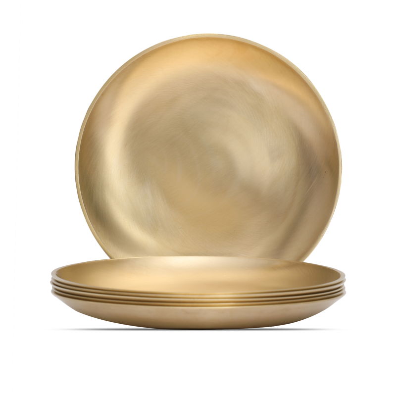 Kansa Premium Brassware Small Plate Set of 6