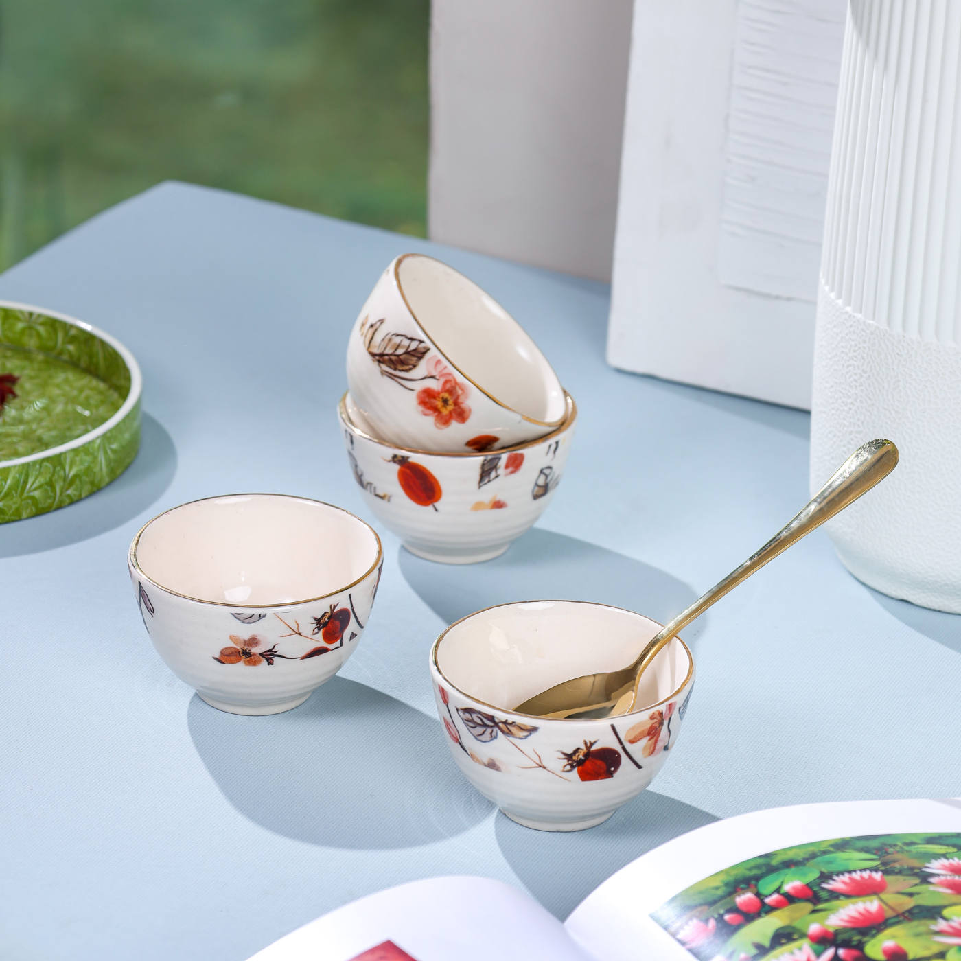 Anaara Floral Printed Portion Bowl Sets