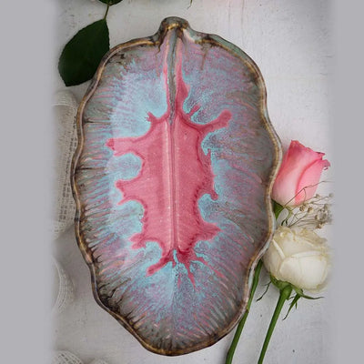 Amalfiee Rouge 7 Handmade Ceramic Serving Leaf Platter Bowl Amalfiee_Ceramics