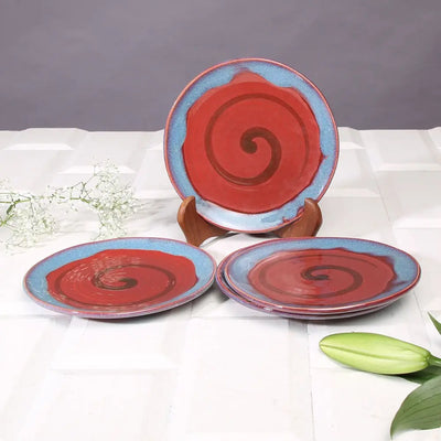 Banafsha Ceramic Quarter Dinner Plate Set of 4 Amalfiee_Ceramics