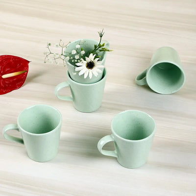Lemon Grass Ceramic Mugs Set of 4 Amalfiee_Ceramics