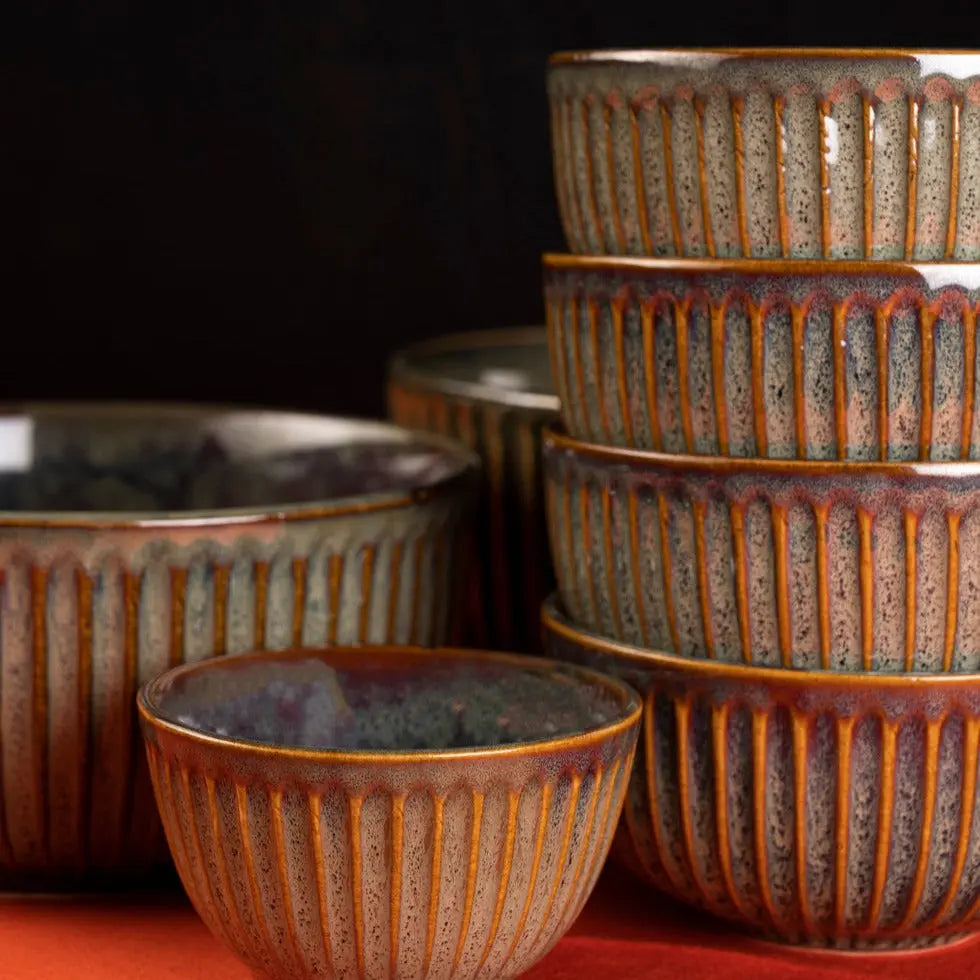 Sage Ceramic Soup Bowls (Set of 6) Amalfiee Ceramics